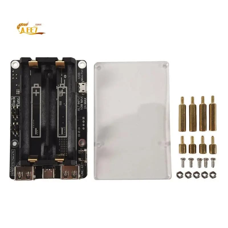 AEE7-For Raspberry Pi 4 UPS Power Supply Uninterrupted UPS HAT 18 650 Backup Battery Power Supply Management Expansion Board