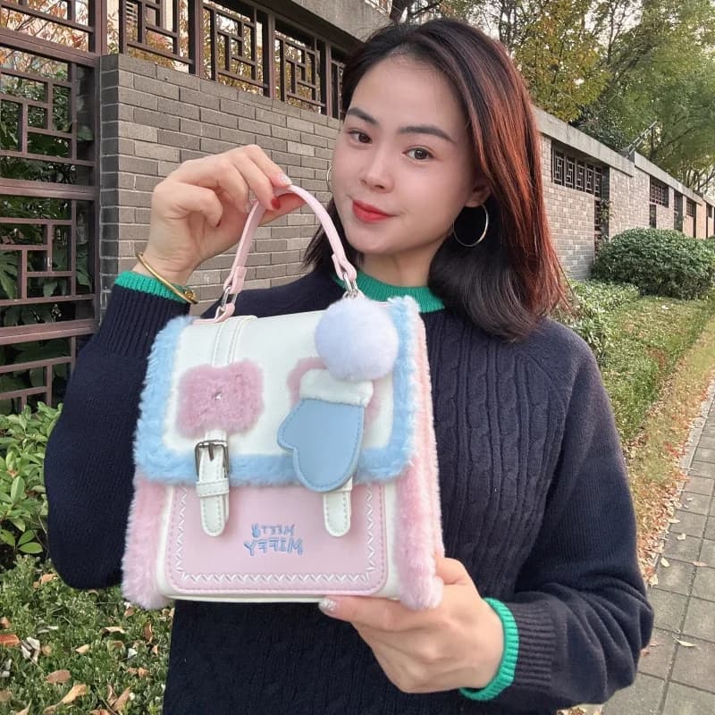 Zaino Miffy Borsa a tracolla a spalla singola Nuova serie da collezione classica in stile scolastico versatile da donna invernale