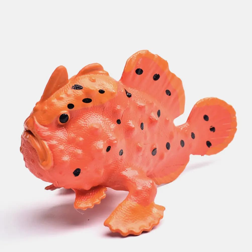 Statua Decorativa di Pesci e Animali Marini in Plastica Simulante Pietra, Modello Educativo per Asili e Scrivanie