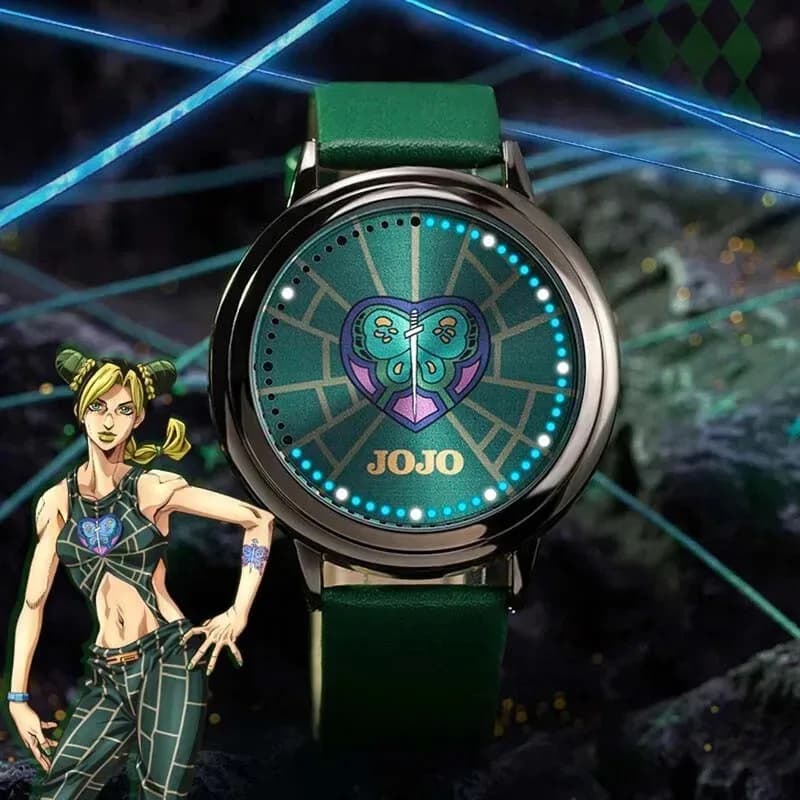 DY20JoJos Bizarre Adventure Stone Ocean Kujo Jotaro Anime LED Orologio Manga Ruolo Action Figure Jolyne Cujoh Gift25