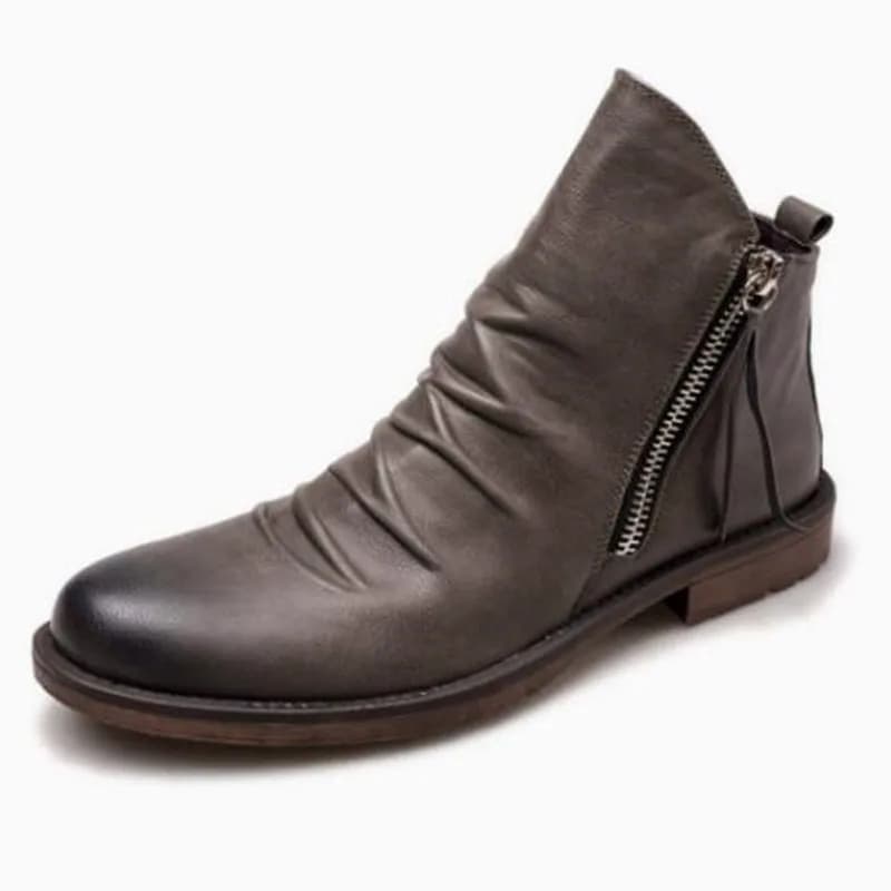 Fashion Luxury Men's Leather Chelsea Boots High-top Tassel Zip Shoes Autumn Winter Ankle Boots for Men Comfort Plus Size 38-48