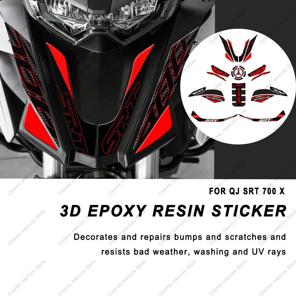 Per QJ SRT 700 X 3D Gel adesivo epossidico accessori moto maniglie Kit adesivo protezione serbatoio Pad
