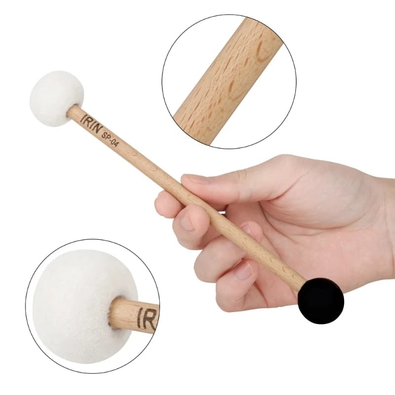 Linguette in acciaio Martello Gomma antiscivolo Bastone Maglio Strumento a percussione Parte per batteristi