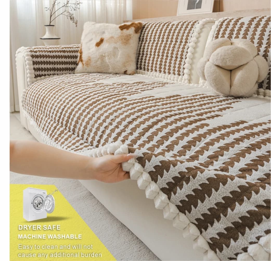 Four season universal sofa cushion is machine washable anti slip easy to install suitable for home decoration sofa protection