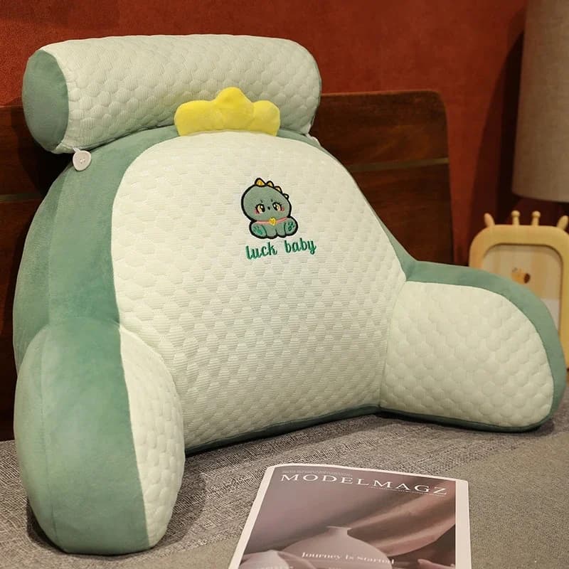 Cuscino da lettura ergonomico 1 pezzo con supporto per la schiena regolabile, supporto lombare morbido per letto, divano, sedia, tessuto in poliestere traspirante