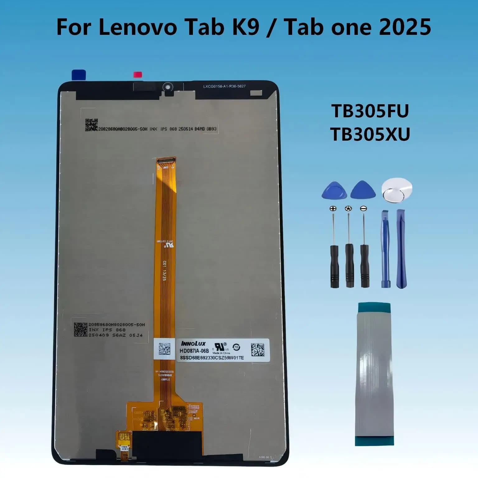 Display LCD Touch Screen Digitizer da 8,7 pollici per Lenovo Tab K9 / Tab One TB-305 TB305FU TB305XU