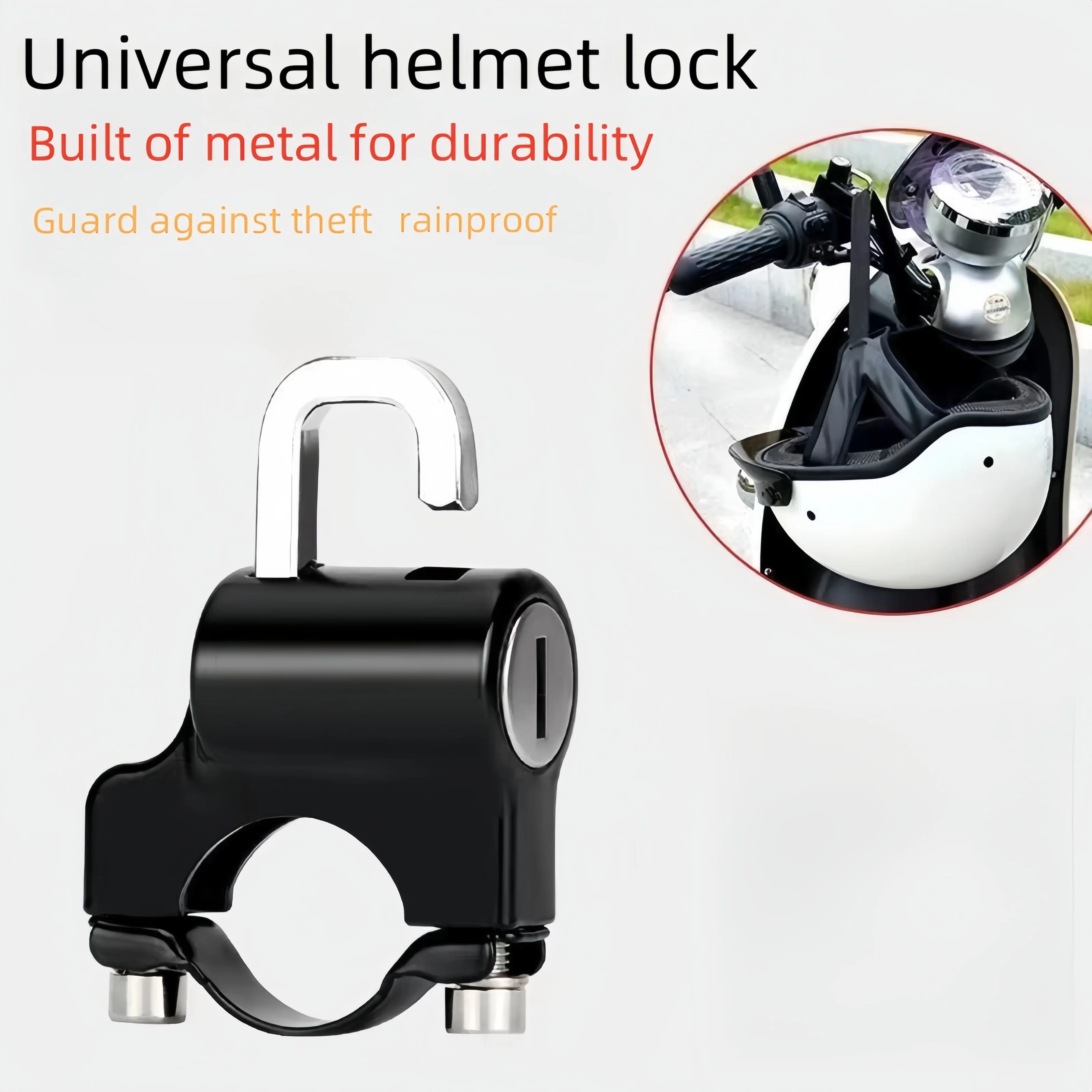 Motorcycle helmet lock Aluminum alloy Anti-theft Raincoat Universal safety hook for bike Safety accessory for durable vehicles
