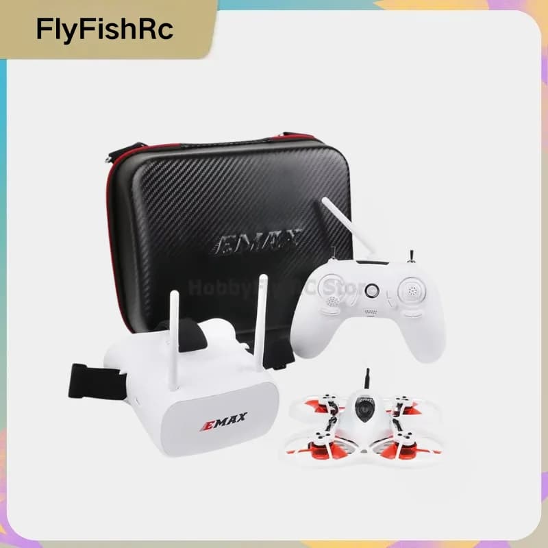 HawkSpeed EMAX Tinyhawk II 75mm Whoop FPV Drone, RTF FrSky D8 Runcam Nano2, VTX 25-200mW, ESC 5A, 1-2S per Volo Indoor e Outdoor