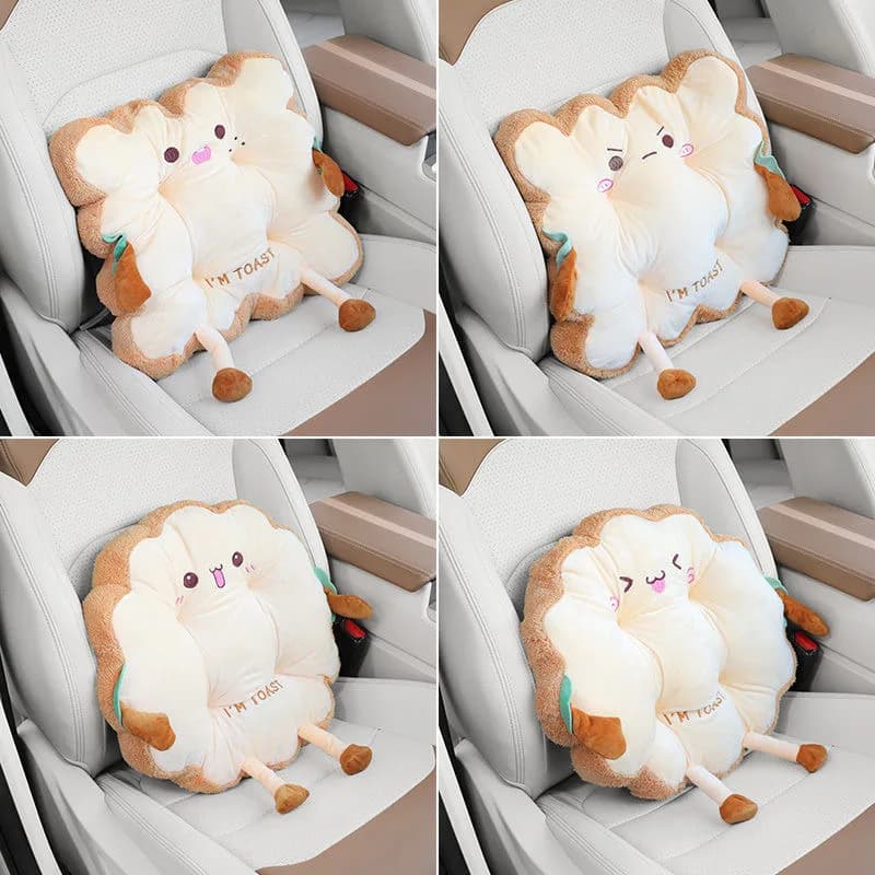 2025 nuove quattro emozioni supporto lombare per auto cuscino per la schiena auto carino cuscino per toast sedia da ufficio cuscino lombare forniture automobilistiche