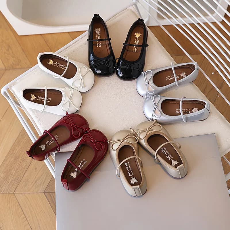 Scarpe basse per bambine, scarpe Oxford primaverili autunnali per bambine, scarpe da scuola per bambine, scarpe in morbida pelle PU, argento, oro, nero