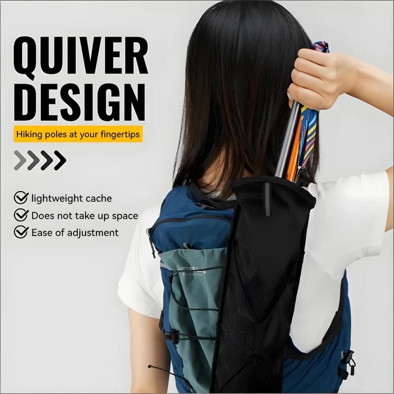 Portable Trekking Stick Bag, Foldable Stroller Stick Case, Light Protective Bag for Hiking and Climbing Sticks