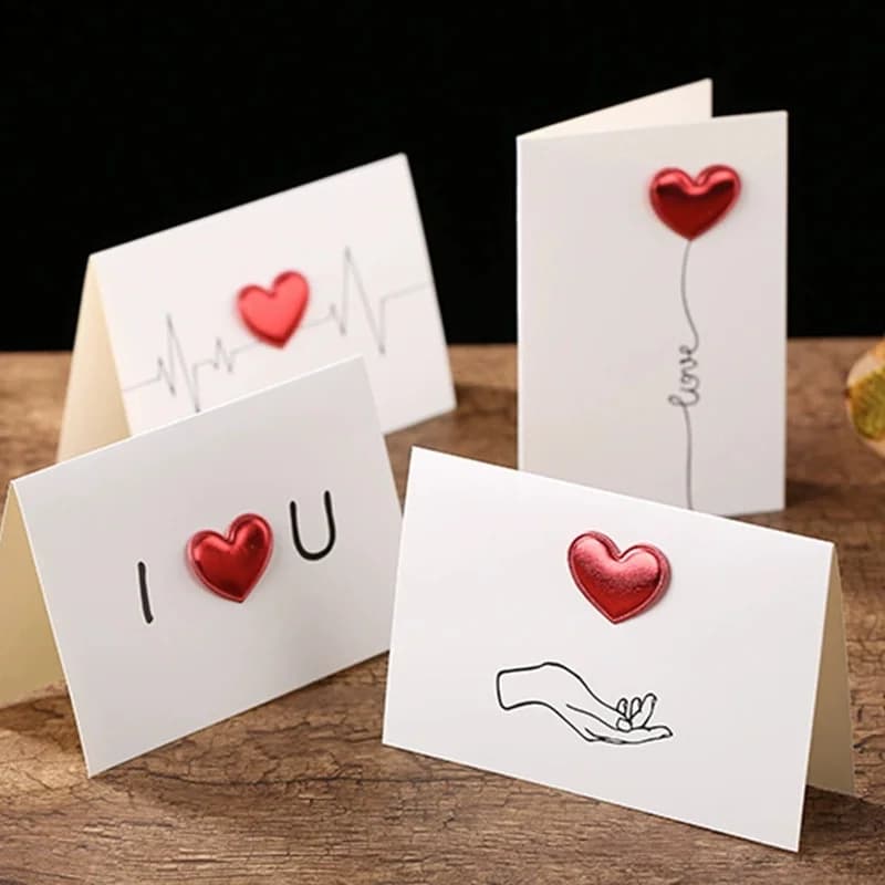 Carte e buste - Buste con carte vuote, piccola carta di San Valentino, piccole note d'amore per lui, lei, moglie, marito