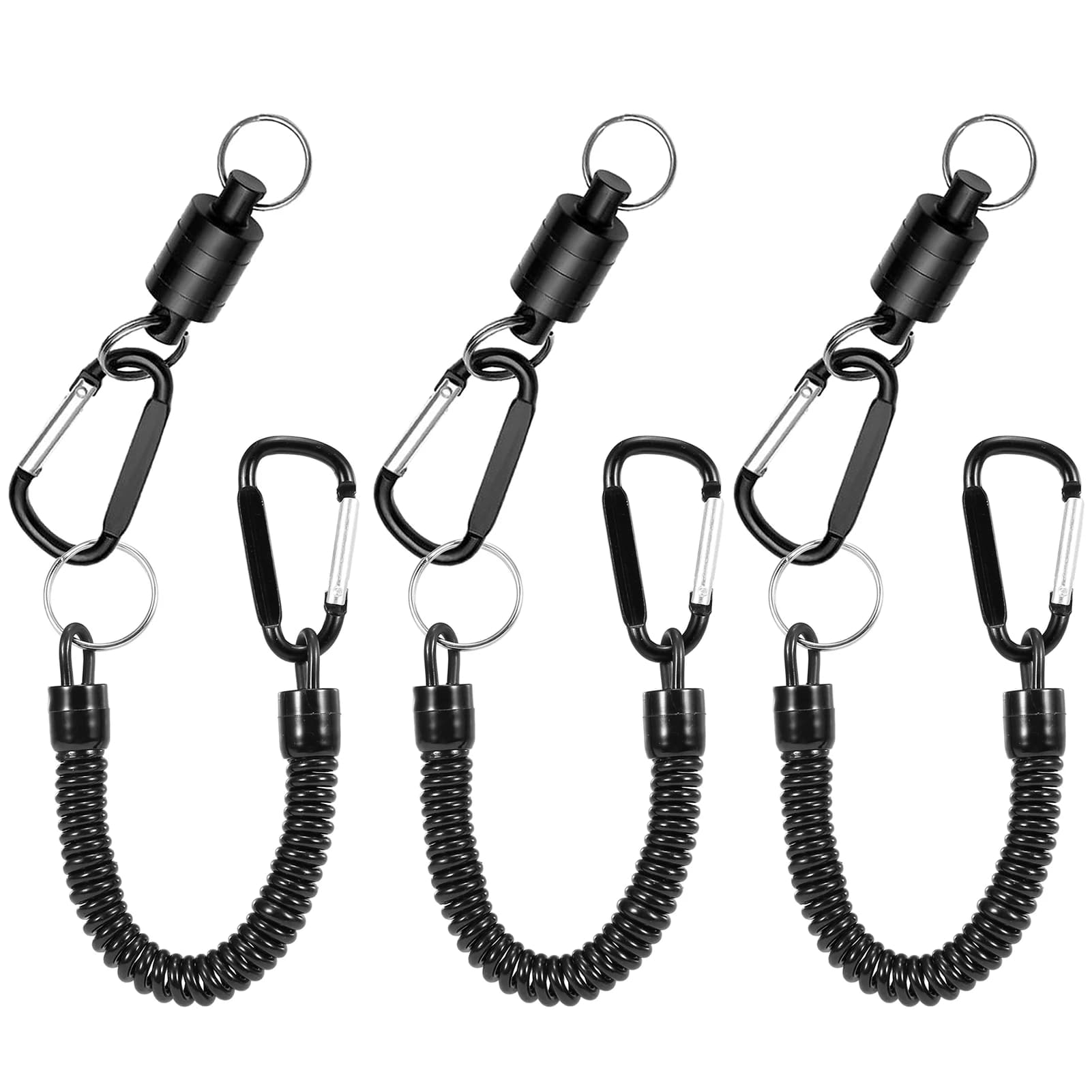 3 pz pesca a mosca supporto di rilascio della rete magnetica cordino da pesca magnete custode magnetico Clip connettore guadino