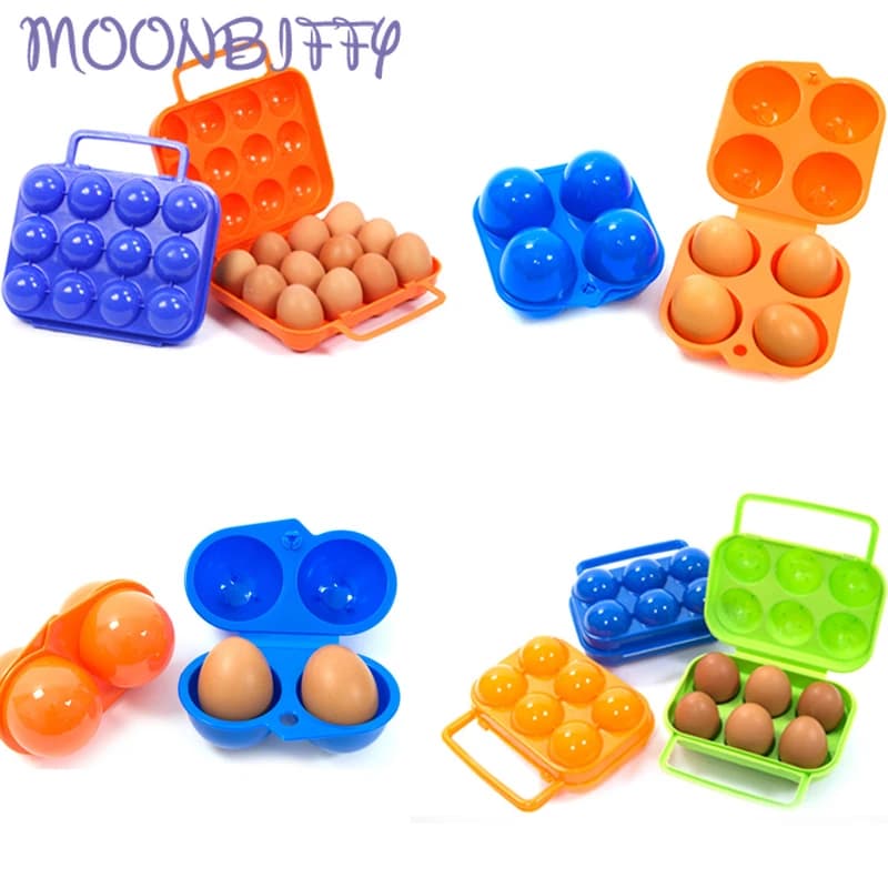 2/4/6/12 griglia contenitore per uova contenitore portauova in plastica portatile per campeggio all'aperto Picnic Eggs Box Case Kitchen Organizer