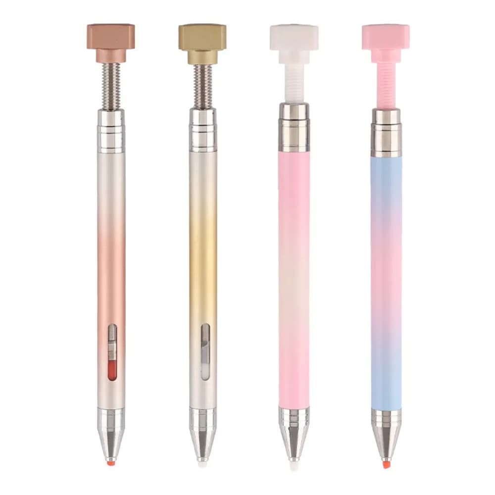 Penna per pittura con diamanti sfumati Macaron con penna per cera ricaricabile, penna per trapano con punta di colla rotante per strumenti per strass per nail art