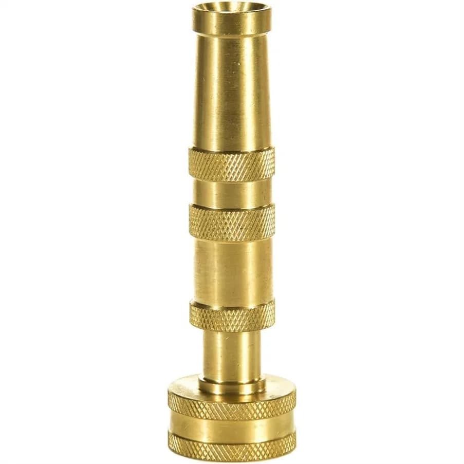 Ugello per Tubo Flessibile in Ottone Regolabile con Funzione Jet Sweeper, Spruzzatore da Giardino Resistente per Irrigazione Efficiente