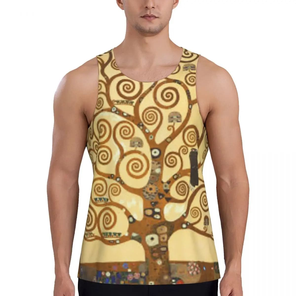 Albero della vita ad asciugatura rapida Stoclet Frieze Gustav Klimt Canotta da palestra Camicia senza maniche muscolare Gilet traspirante per bodybuilding