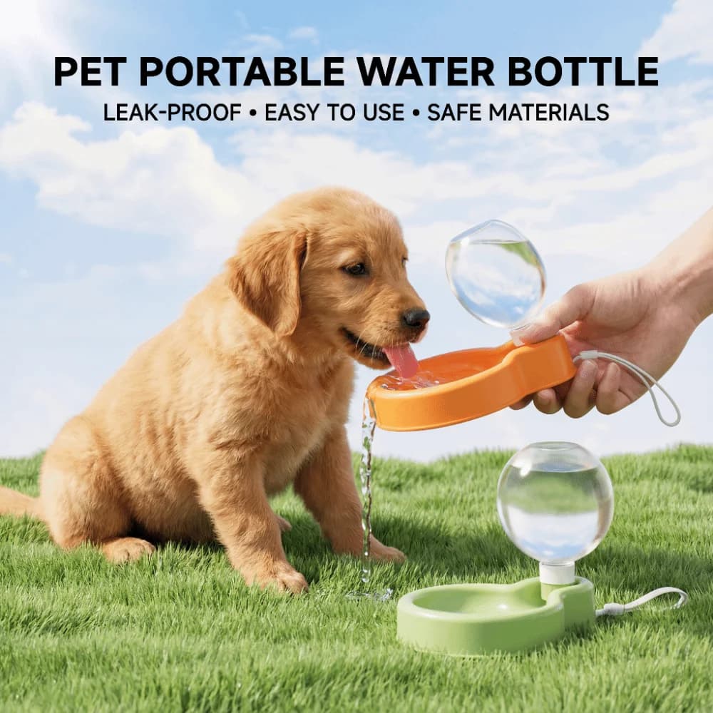 Bottiglia d'Acqua Pieghevole per Cani e Gatti, Ciotola Portatile in Plastica per Alimenti, Contenitore Antigoccia per Acqua e Cibo per Animali