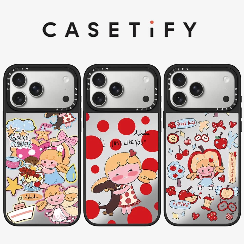 CASETiFY Adoudou Girl Mirror Series Phone Case for IPhone 17 16 15 14 13 Pro Max Air 14 15 16 Plus Magnetic Protect Cover