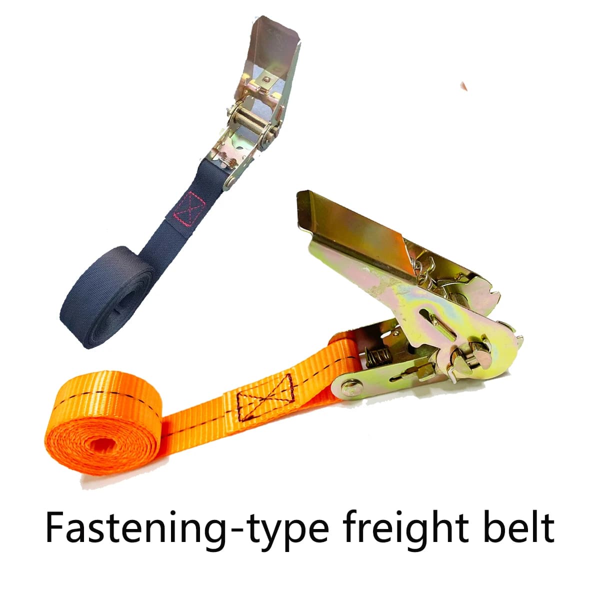 Cinghie di carico con fibbia in metallo resistente da 2 pezzi per auto e camion - Robusta cintura a cricchetto per bagagli sicuri e trasporti di carico