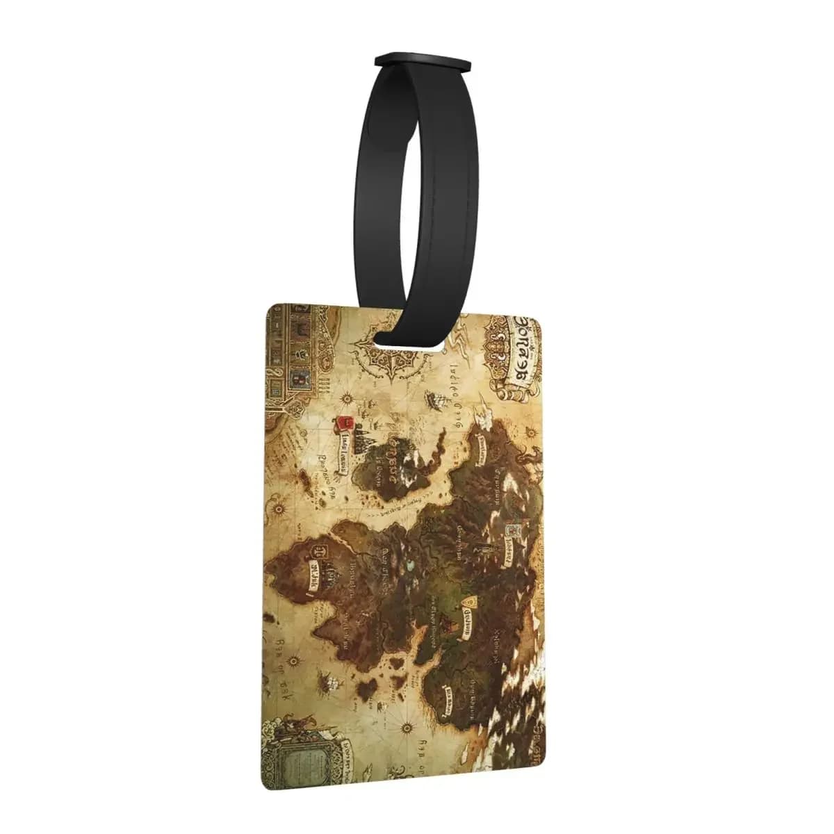 Eorzea Ffxiv Mappa Etichette per bagagli Accessori per valigie Viaggi Carino Bagagli Etichetta d'imbarco Porta etichette ID Nome Indirizzo