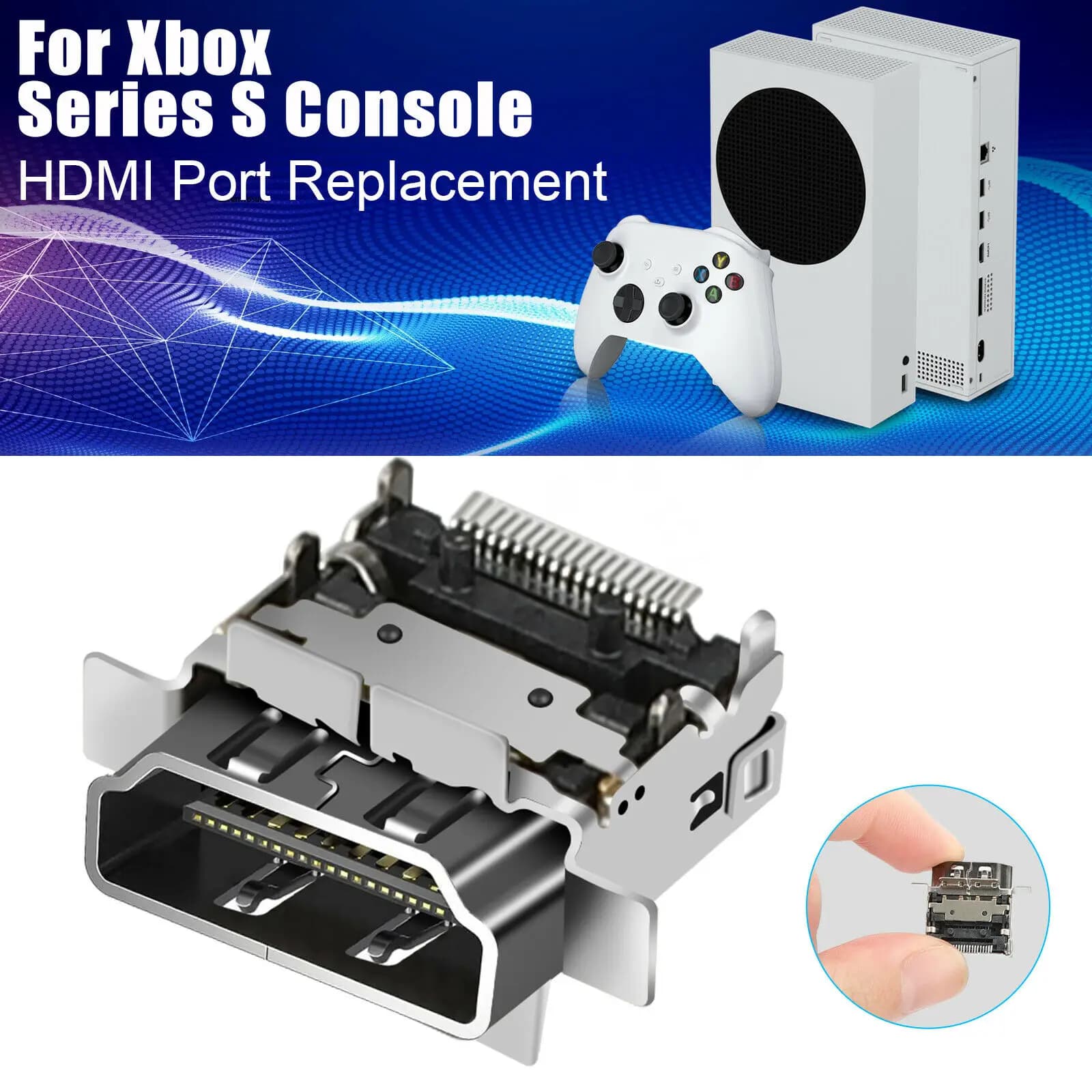 Connettore jack presa porta compatibile HDMI di ricambio per accessori console Xbox serie XS parti di riparazione host porta HDMI in metallo