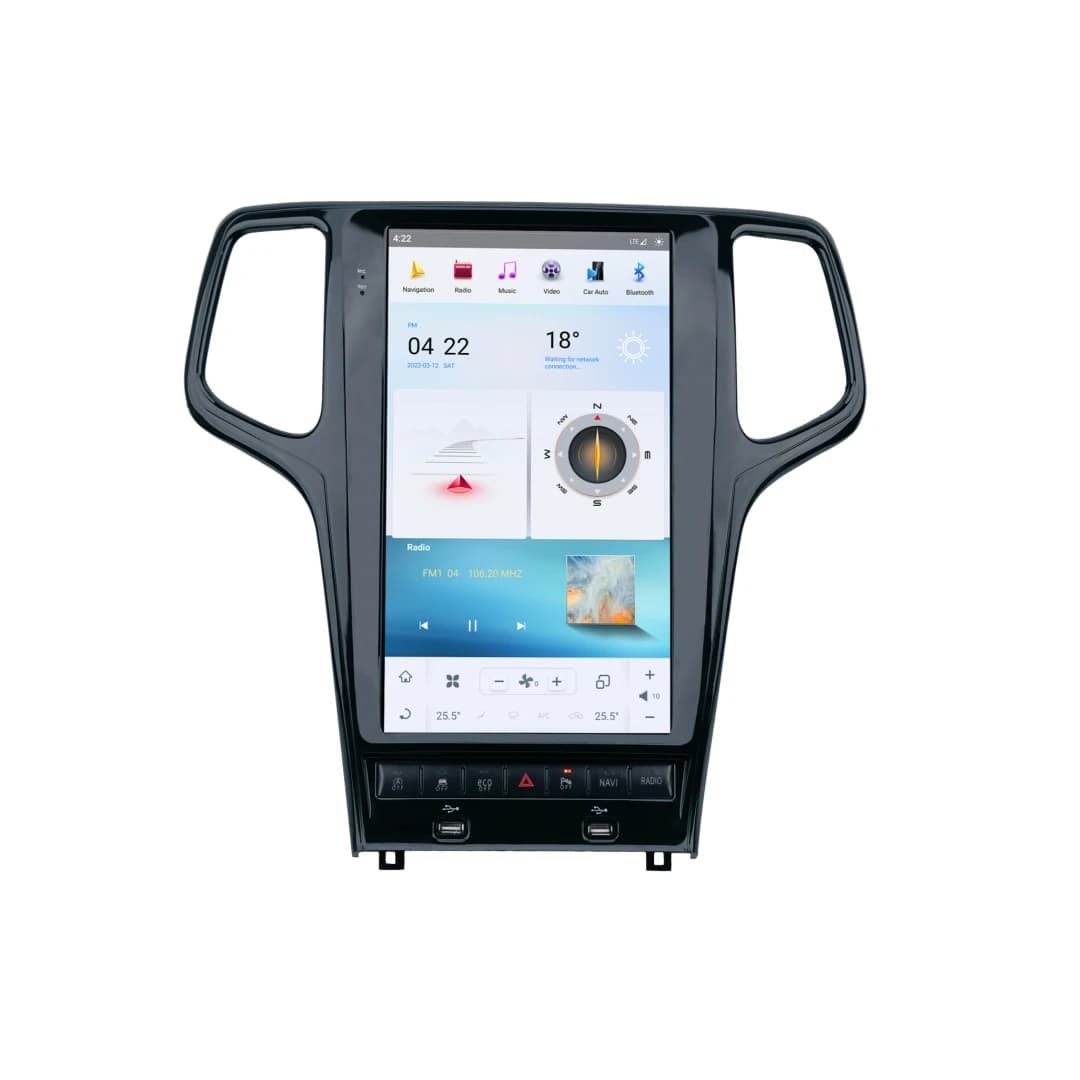 Android 13 8 + 256GB 13.6 inch CarPlay Screen For Jeep Cherokee 2010-2020 Auto Car Radio Multimedia Recorder GPS Navigation Reader