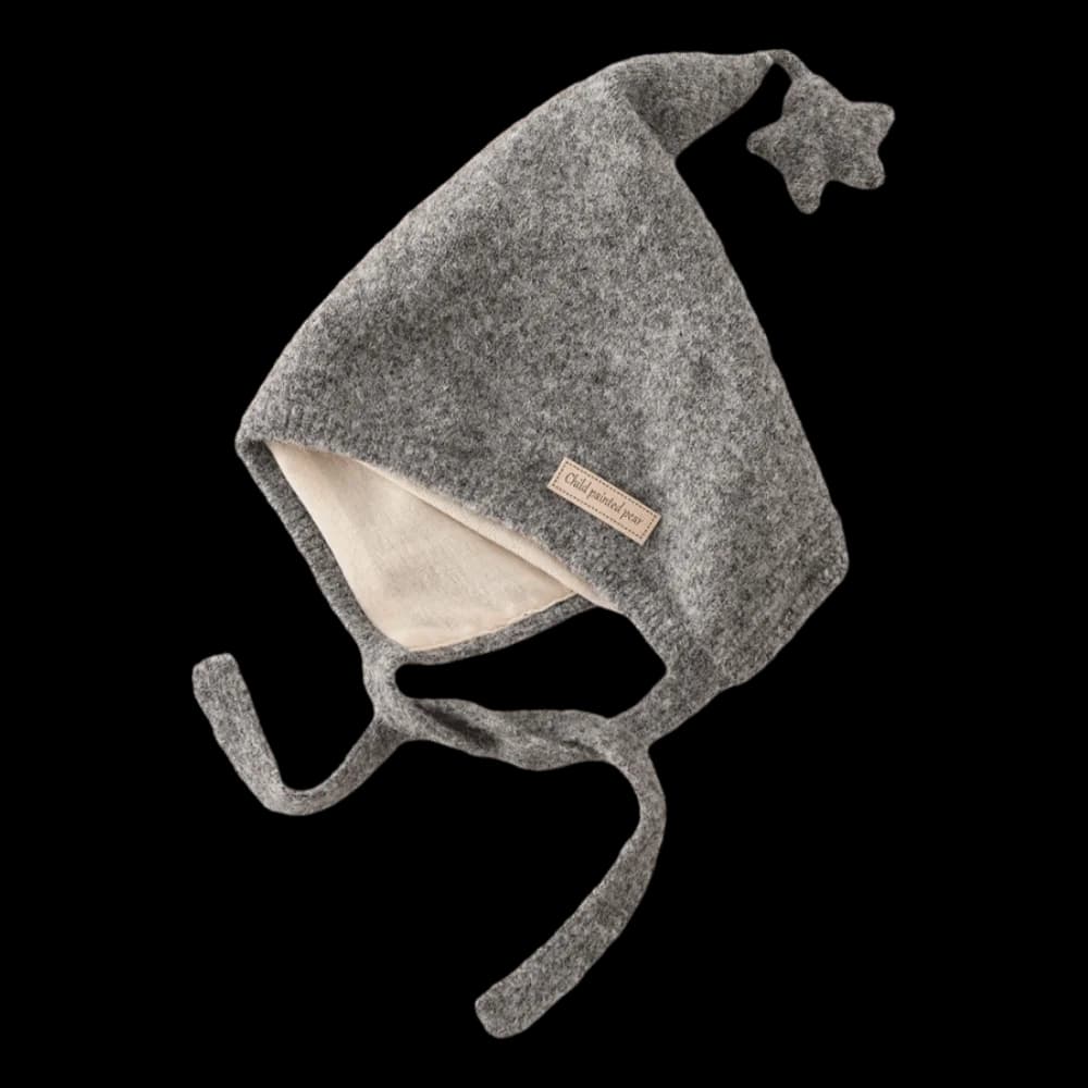 Soft and warm anti-wind hat Ear protector with star heater cap Design with laces Protection for outdoor thick ears Children's hood