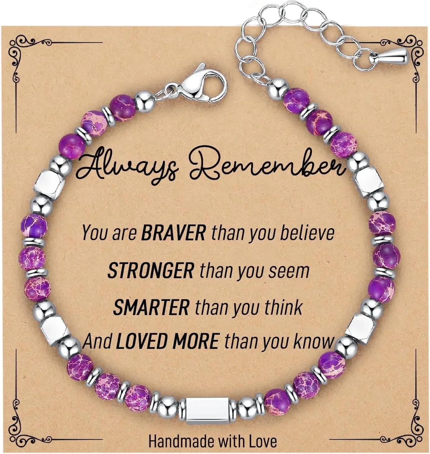 Regali per Ragazze Adolescenti/Bambine, Regalo di Laurea per Lei, Braccialetti con Piccole Gemme e Perline per Donne e Adolescenti