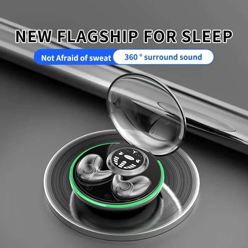Auricolari Invisibili per il Sonno, Mini Cuffie Nascoste In-Ear, Impermeabili IPX5, Auricolari Bluetooth Wireless con Microfono, Cuffie HIFI per Musica