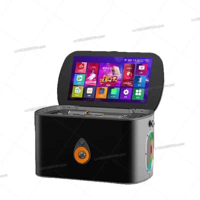 Macchina per Karaoke Android con Schermo Touch da 11,6 Pollici, Bluetooth, 2 Microfoni Wireless, Batteria Ricaricabile da 6000mAh, Sistema KTV per Esterni e Casa