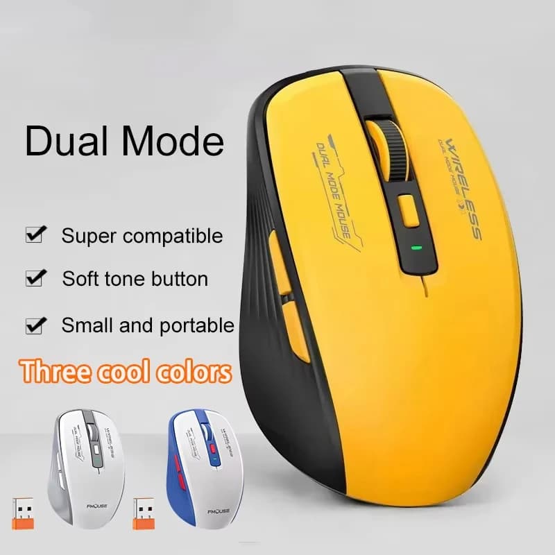 Mouse Wireless Bluetooth M303L 2.4G Dual Mode 1600 DPI Silent for Tablet, Notebook, PC, Office, Portable for Android and iOS