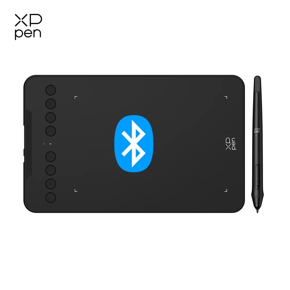 XPPen Deco Mini7W V2 Nuovo Tavoletta Grafica Bluetooth Wireless, 16K Livelli, 7x4 Pollici, 8 Tasti per Windows, Mac, Android