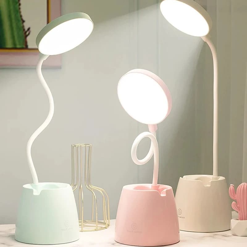 Nuova Lampada da Scrivania LED per Protezione Occhi, Lampada da Comodino USB Ricaricabile, Lampada da Lettura per Studenti, Dormitorio, Camera da Letto, Luce Notturna, Regalo