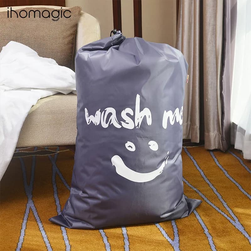 Foldable Nylon Bag Travel Storage Bag Washable in Washing Machine Organizer of dirty clothes bag with Drawstring for washing bathroom accessories