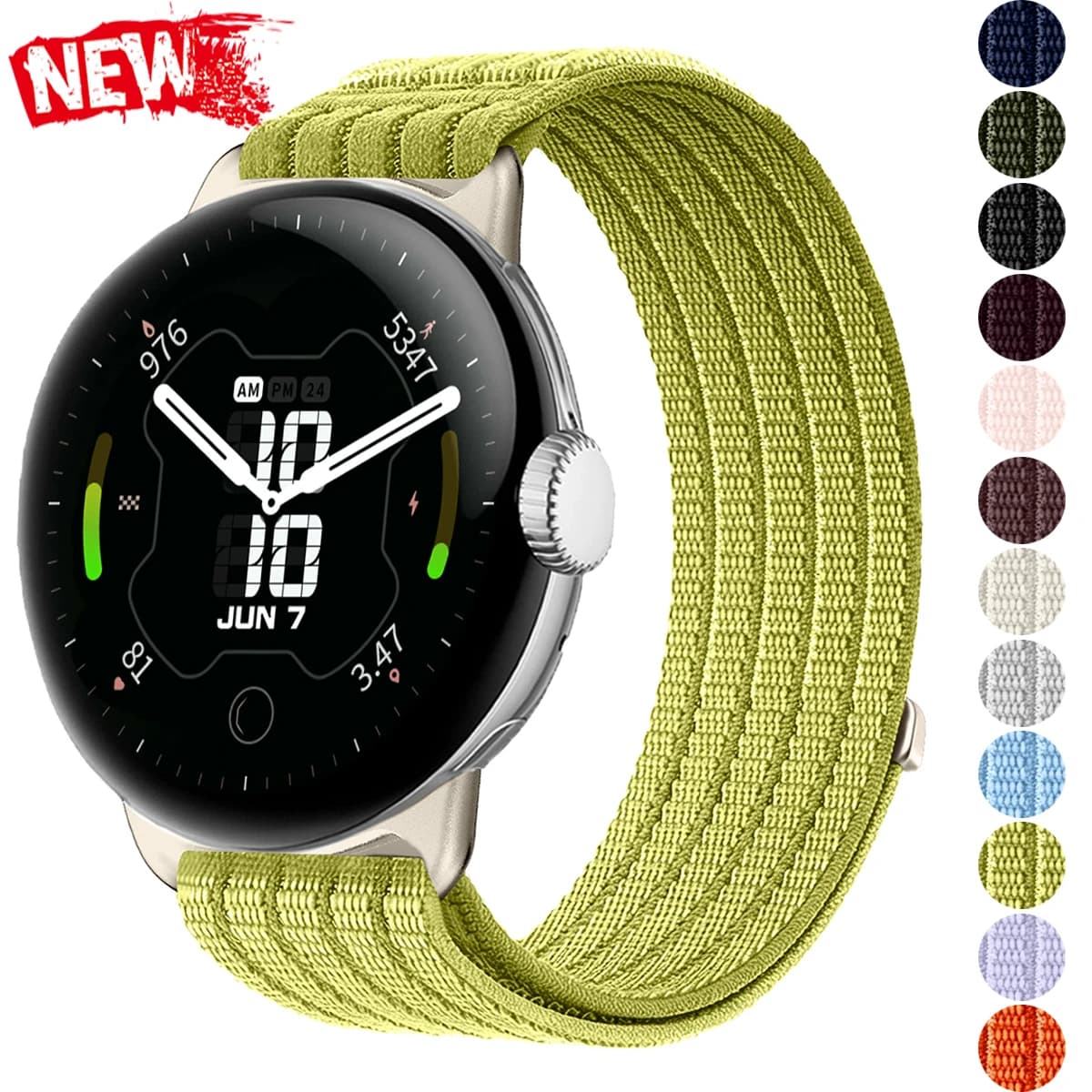 Nylon Loop Band for Google Pixel Watch 4 3 45/41MM Elastic Sport Strap for Pixel Watch 1 2 3 4 41MM Breathable Bracelet Belt