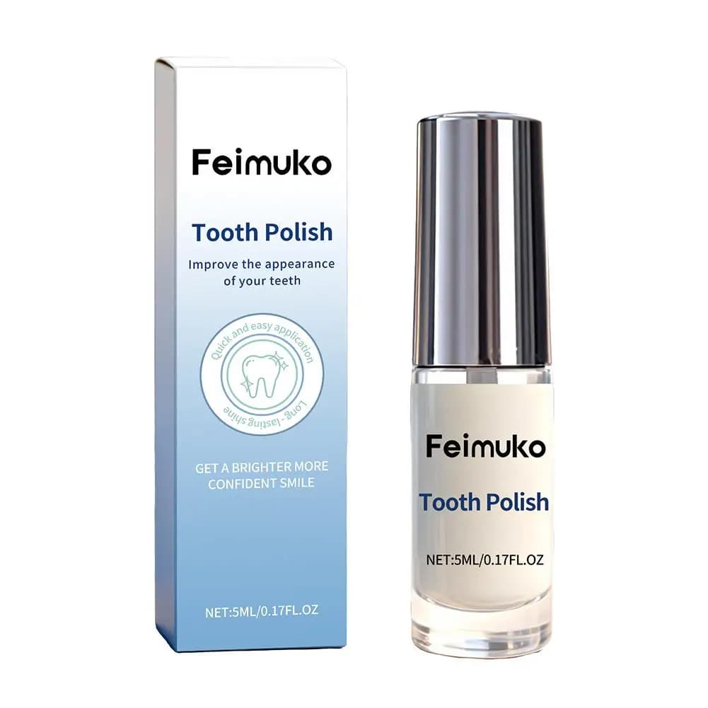 Glossy for Tooth, 5ML Portable Tooth Paint for Smile Cleansing, Natural Whitening Paint for Tooth, Delicate Tooth Whitening and Fresh Food