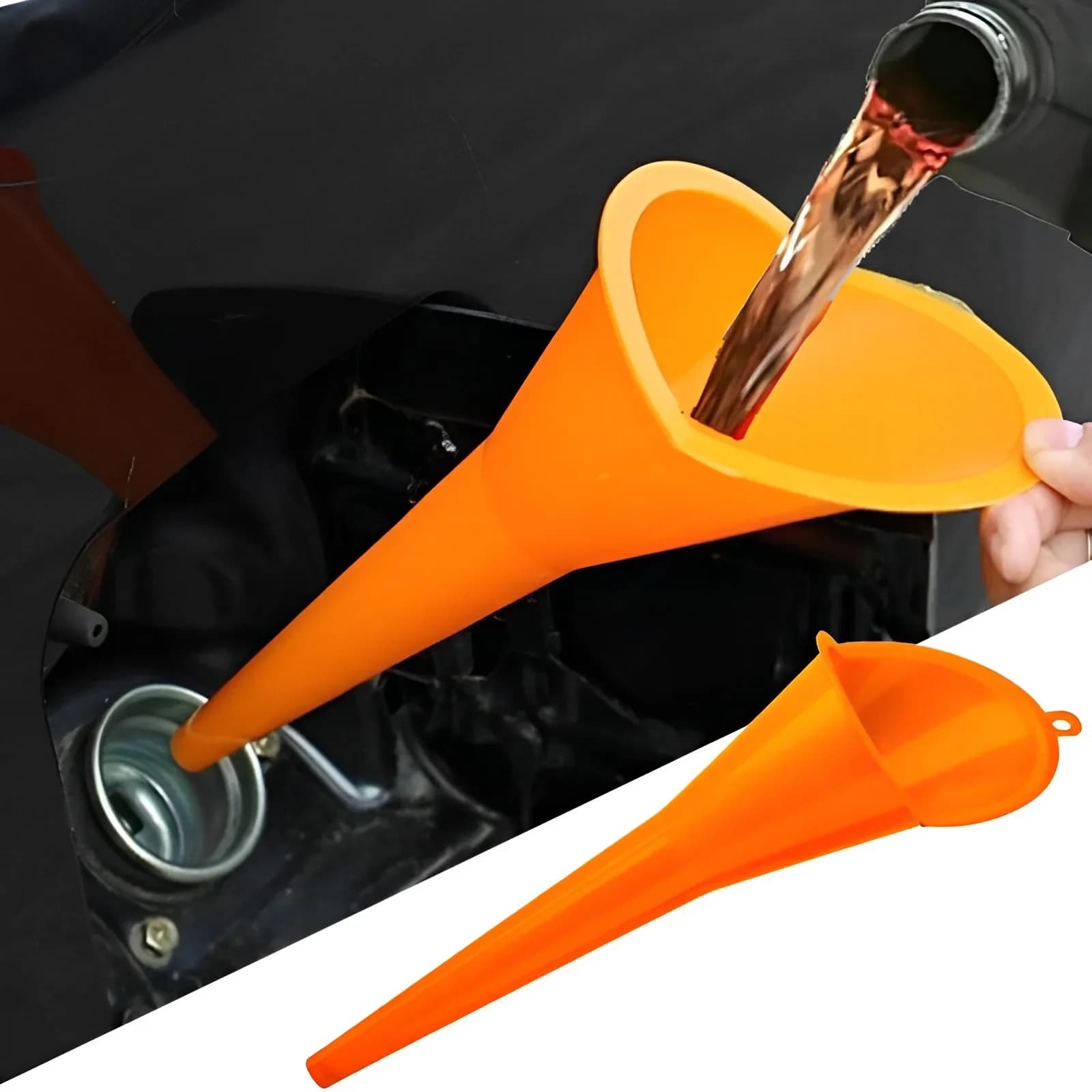 Auto Stelo Long funnel Anti-spruzzi Gasoline Filling Tool Plastic Oil Auto Trucks Engine Oil Change Oil Supply Combo Accessories Auto