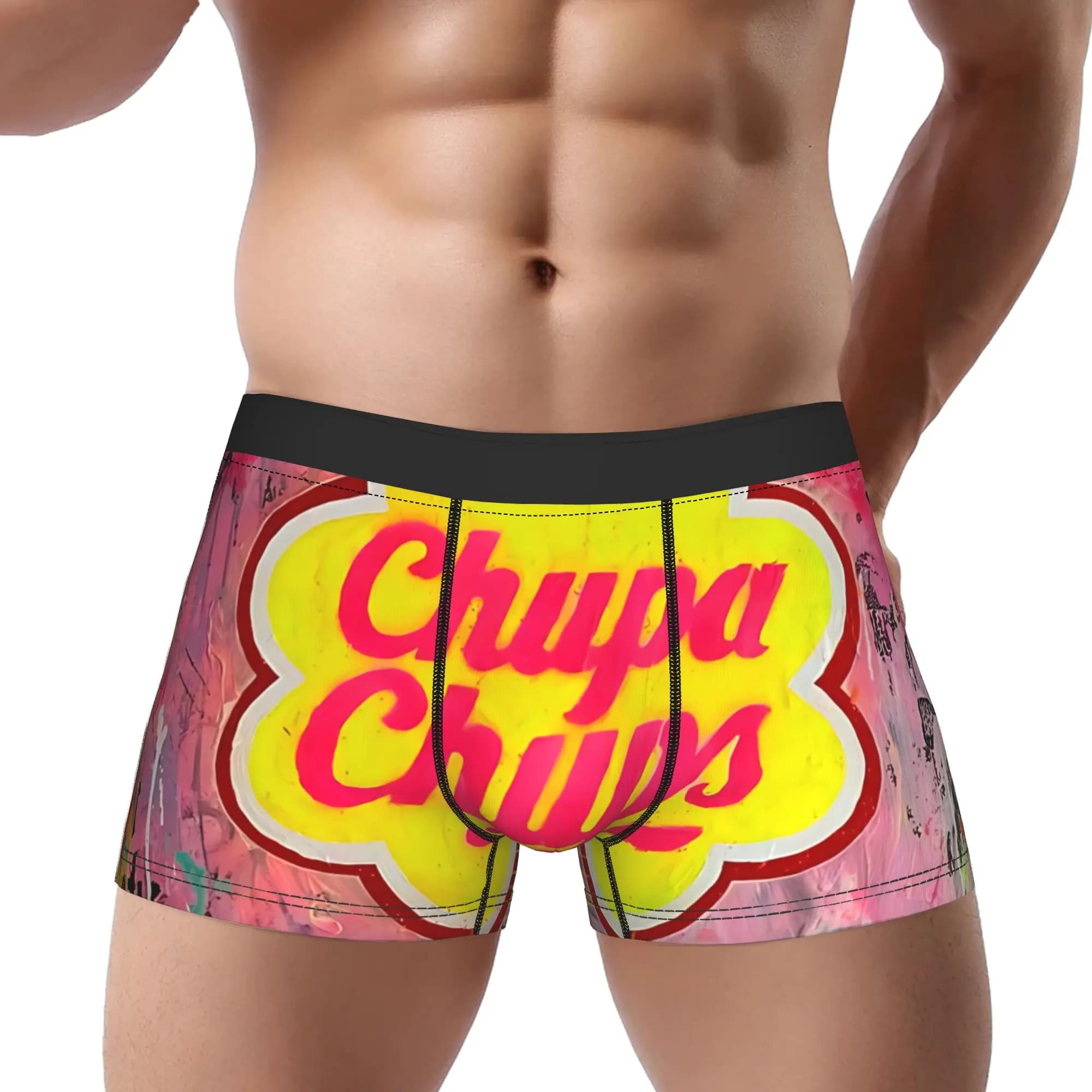 Adulti dagli 18 anni in su Chupa Chups LOGO Mutande traspiranti Mutandine da uomo Pantaloncini ventilati Boxer Briefs