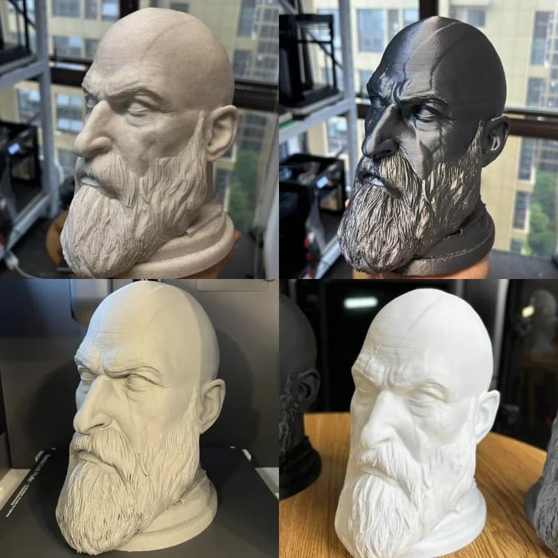 Kratos Supporto per cuffie stampato in 3D Supporto per cuffie creativo Accessorio da gioco per desktop Modello di raccolta espositore per cuffie