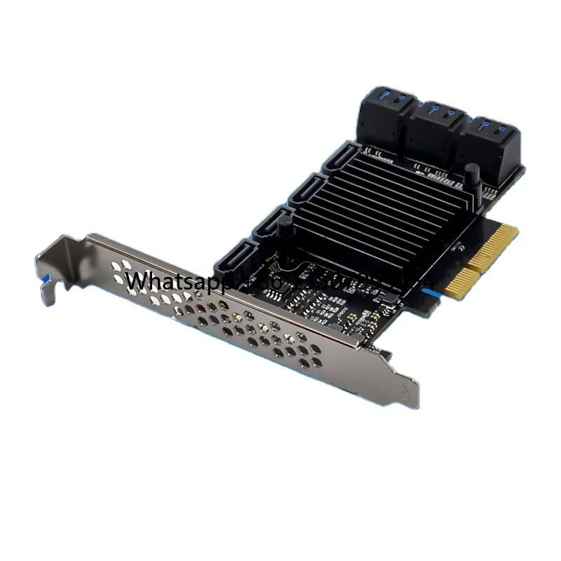 Internal PCIe X4 ASM1166 10-port SATA 6Gbps NAS Storage Expansion Card in Stock