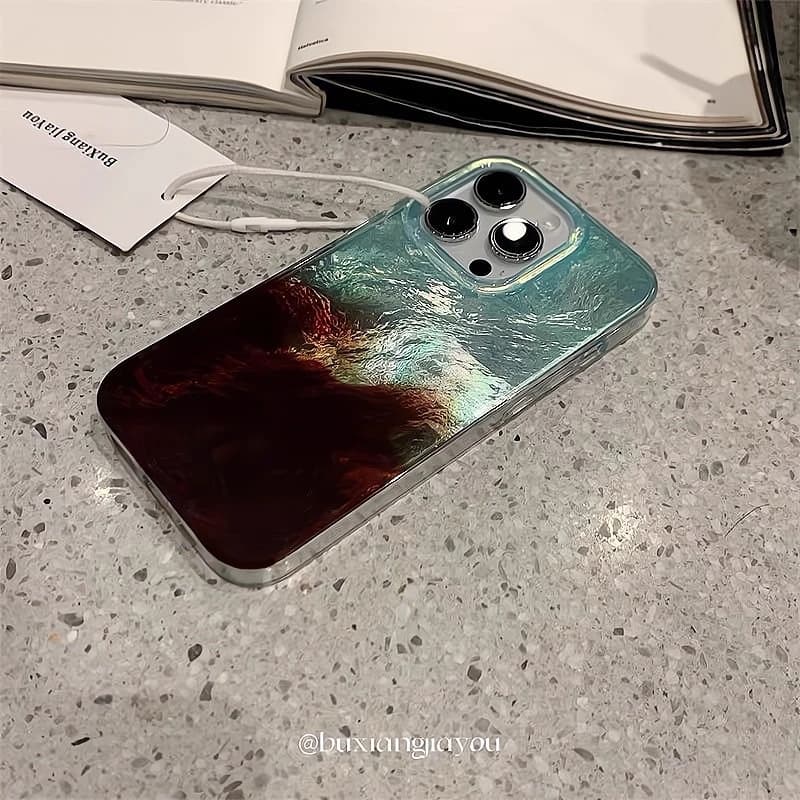 Korean Ins Personalized Fashion Advanced Dyeing Cute Phone Case For iPhone 16 15 14 13 12 11 Pro XS Max 7 8 Plus MINI Y2K Cover