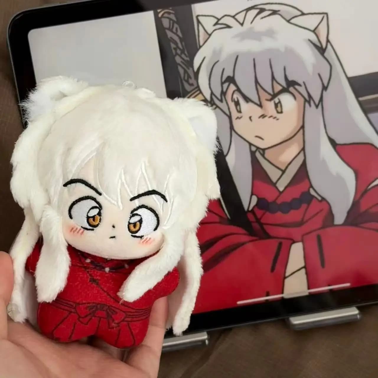 Anime Peripherals Inuyasha Figure Cute Puppet Inuyasha Figurine Cotton Doll Decoration Collection Toys Birthday Gifts