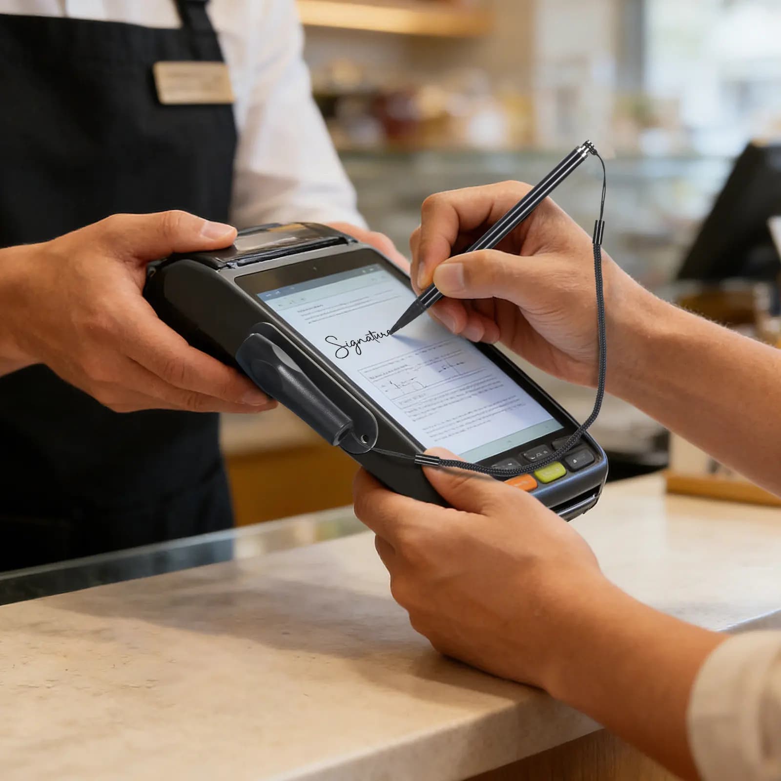 Penna Stilo Resistiva in Metallo Nero di Precisione per Disegno e Schizzi su Tablet e Telefoni con Supporto per Cordino