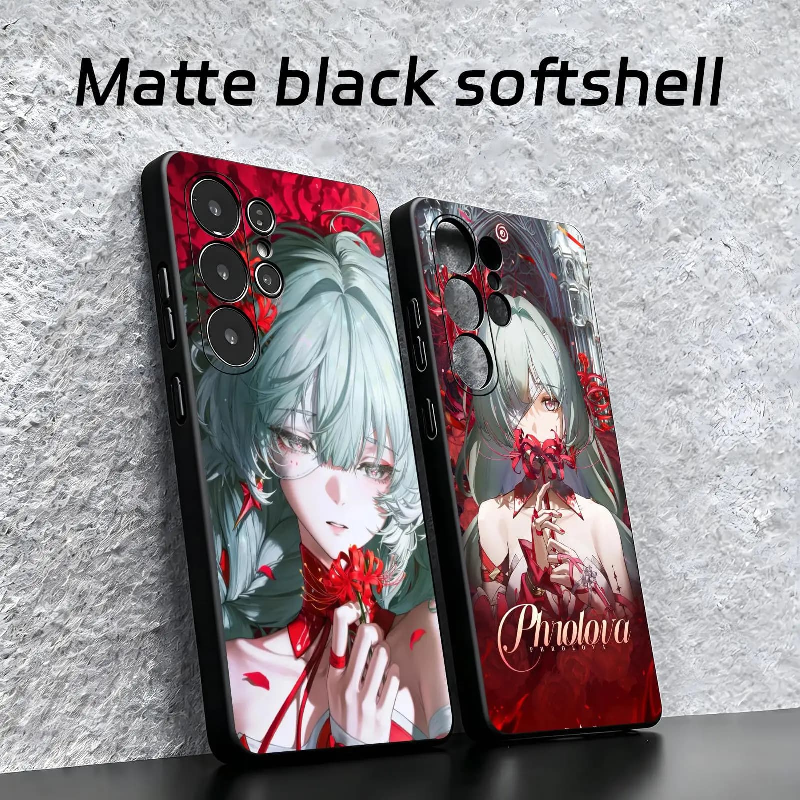 Wuthering Waves PHROLOVA Phone Case For Samsung S26 S25 S24 S23 S22 S21 S20 Ultra Note20 Soft black Shockproof Cover