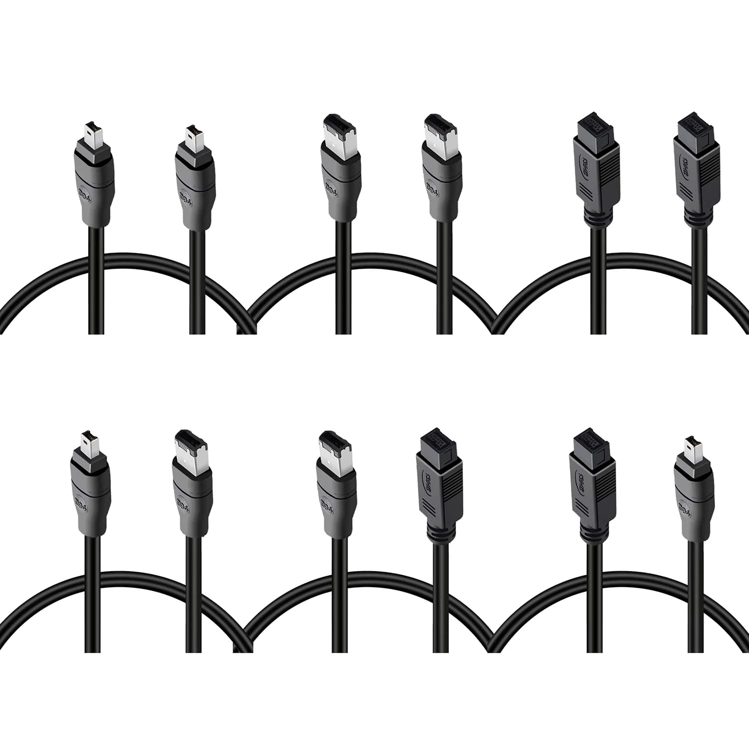 Cavi Firewire Premium IEEE 1394 da 9 pin a 9 pin da 9 pin a 4 pin da 6 pin a 6 pin linea maschio a maschio per scheda di acquisizione video PC DV iLink