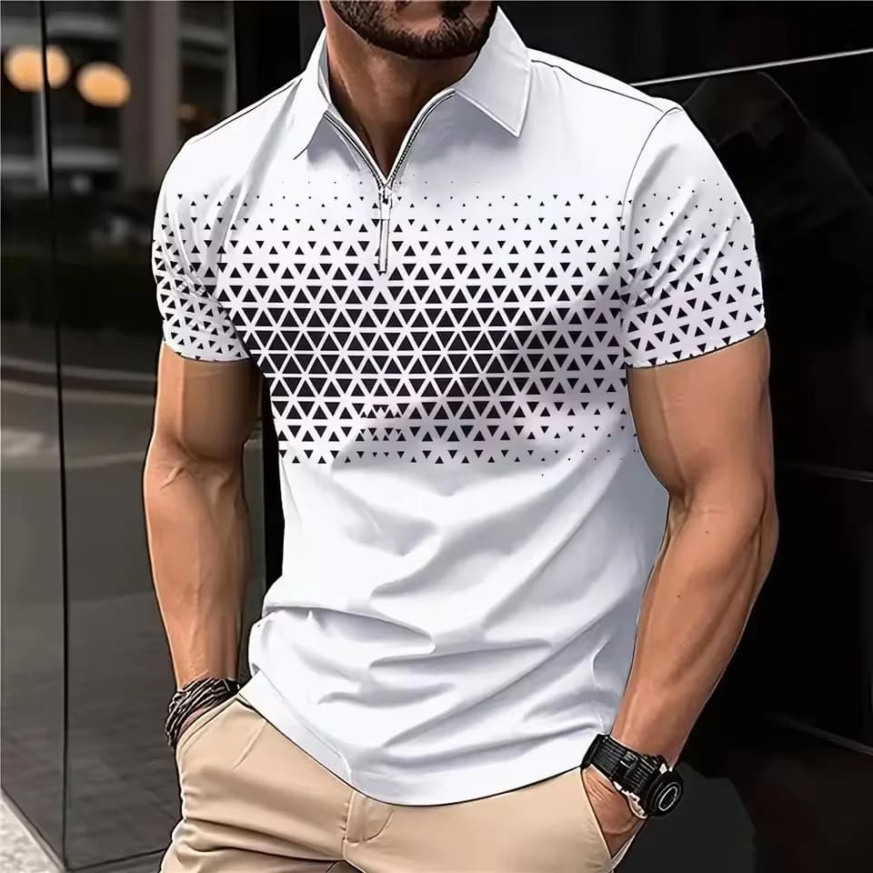 6XL Abbigliamento da uomo di grandi dimensioni Moda Polo da strada T-shirt Estate Manica corta Stampa 3D Tendenza Maschile Semplice POLO Tee Casual Top