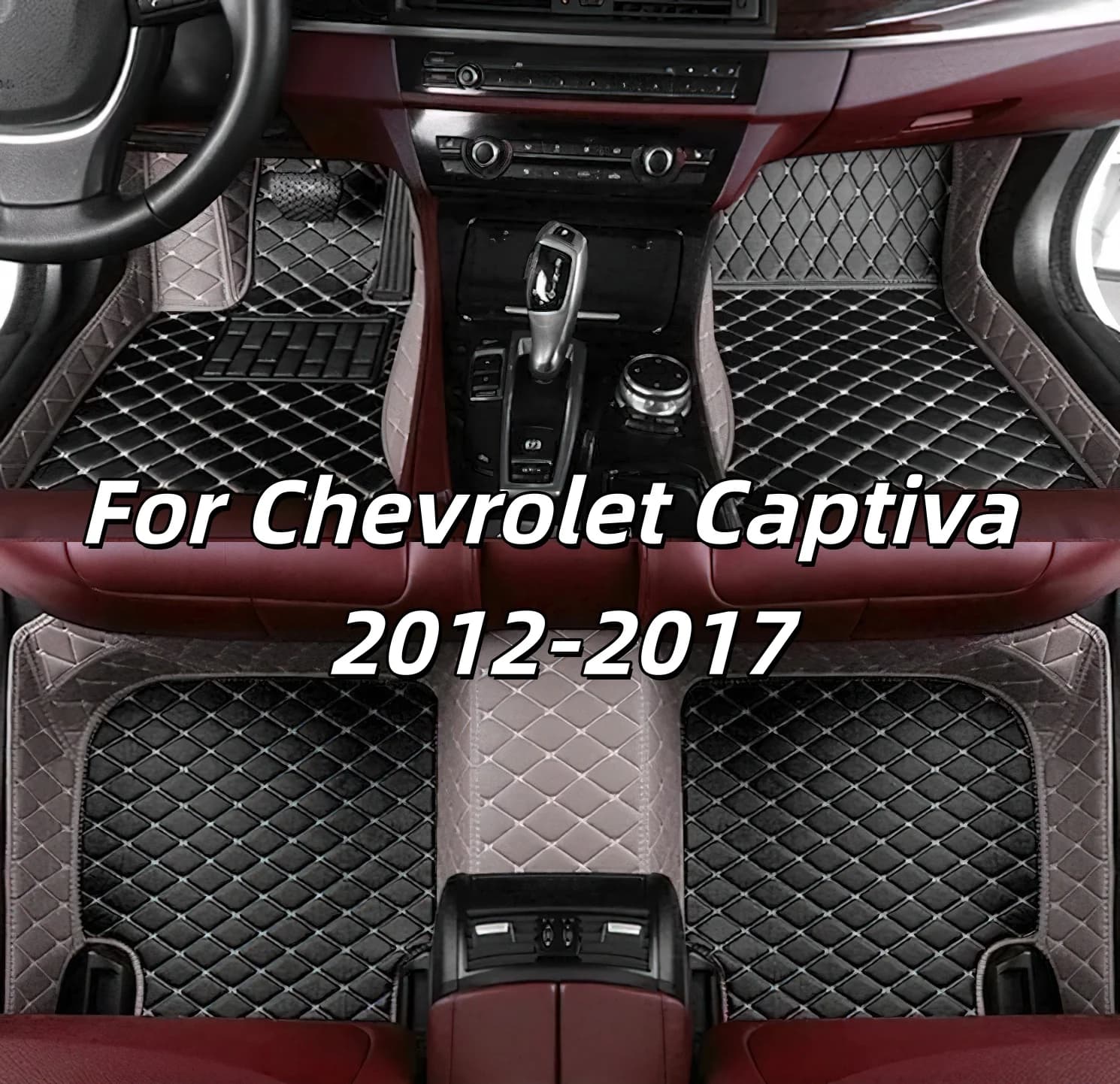 Car Accessories interior For Chevrolet Captiva 2012 2013 2014 2015 2016 2017 floor mats Auto leather carpet pads foot mat rugs