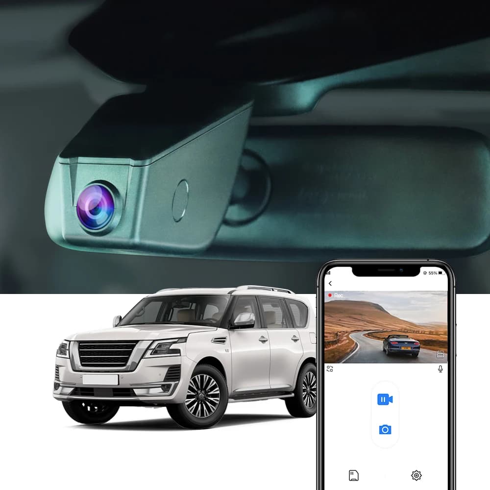 Dashcam per Nissan Armada / Infiniti QX56 2017-2023, per Nissan Patrol 2017-2024, FITCAMX 4K UHD DVR per auto