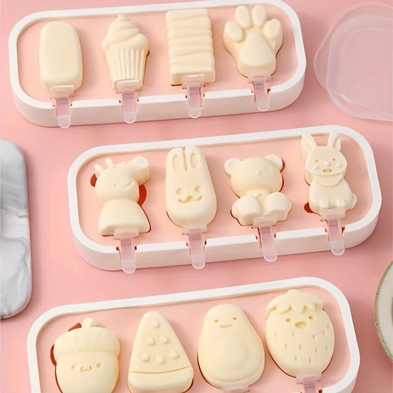 1pc BPA-Free Silicone Ice Pop Stampo FAI DA TE Gelato Fatto In Casa Popsicle Maker Bambini Divertimento Del Bambino Forme Del Fumetto Popsicoli Stampi